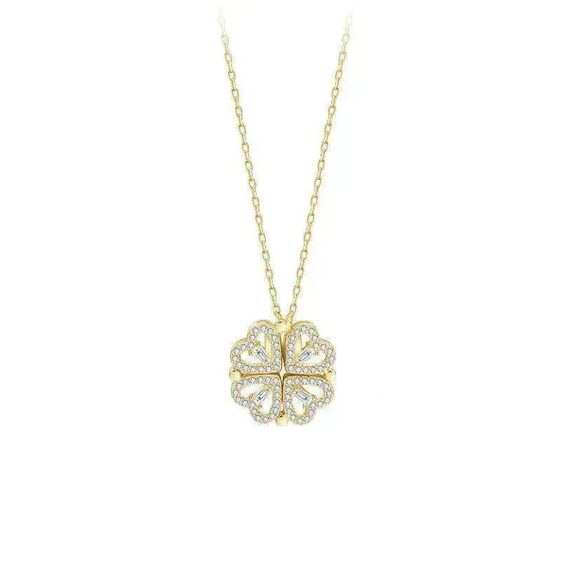 Collar de mujer con trébol de cuatro hojas deformable desmontable de estilo explosivo - EX-STOCK CANADA