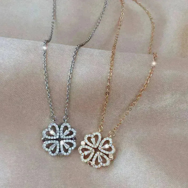 Collar de mujer con trébol de cuatro hojas deformable desmontable de estilo explosivo - EX-STOCK CANADA