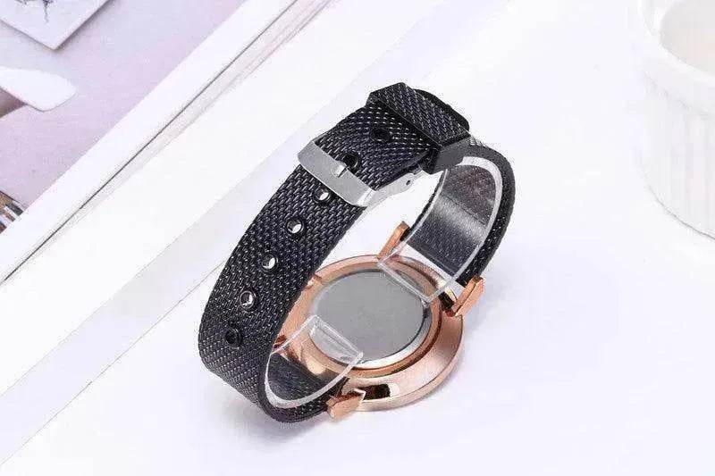 Fashion Creative Quartz Watches Couple Watches Digital Mesh Band Watches - EX-STOCK Canada