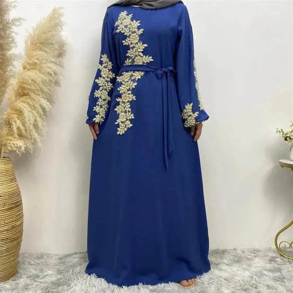 Robe arabe pour femmes en dentelle et perles à la mode - EX-STOCK Canada