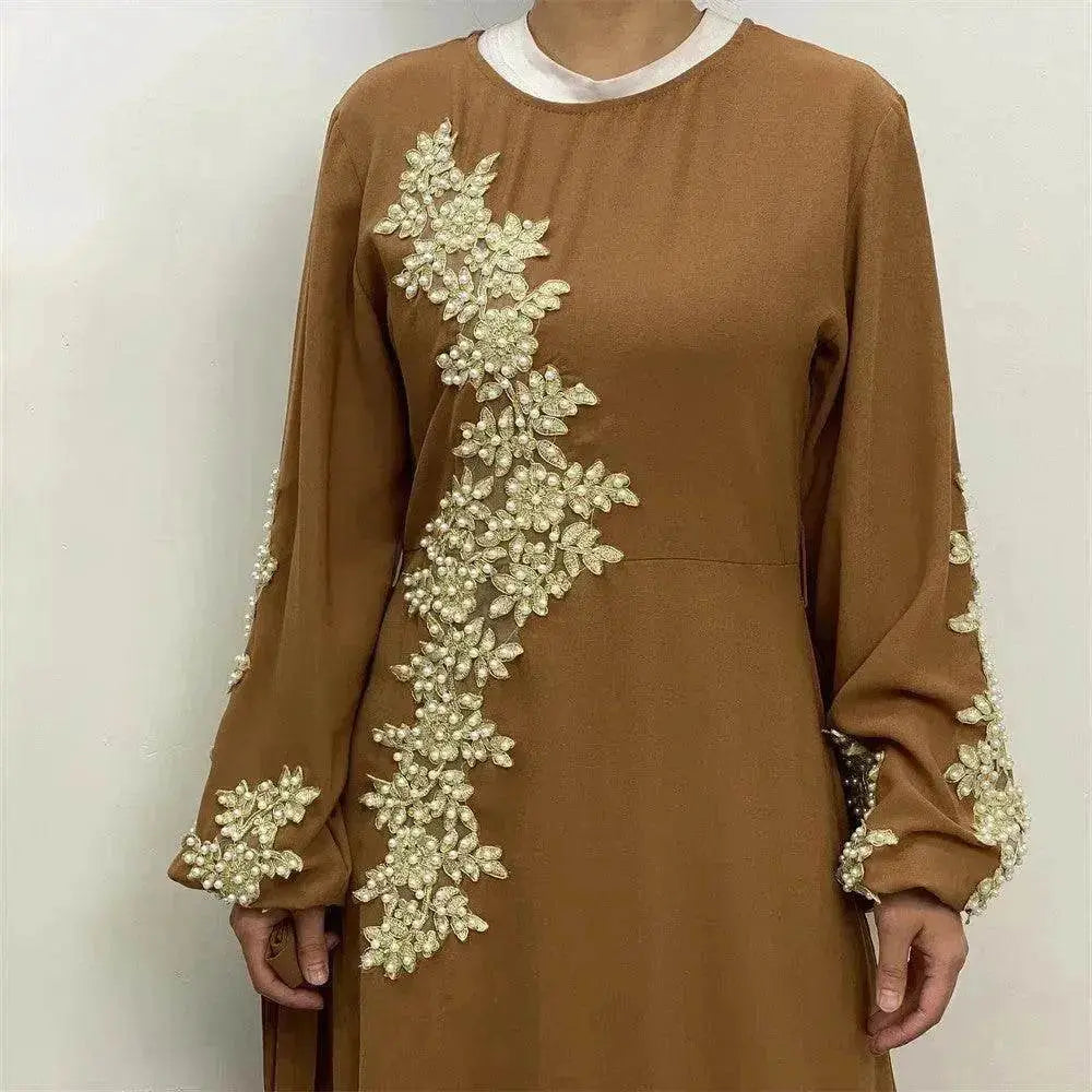 Fashion Lace Beaded Arab Dress Women - EX-STOCK Canada
