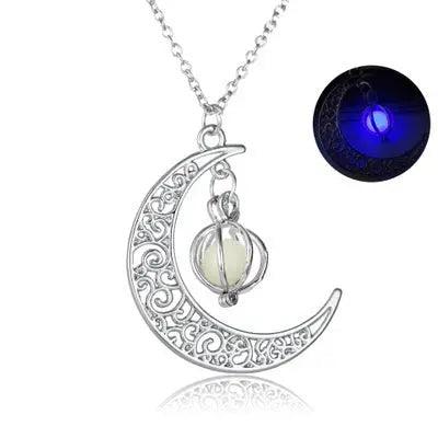 Fashion Moon Natürlicher Leuchtender Stein Heilende Halskette Damen Geschenk Anhänger Luminous Halskette Schmuck - EX-STOCK Canada