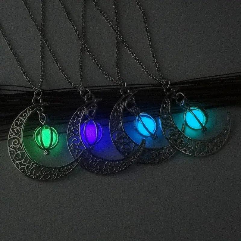 Fashion Moon Natürlicher Leuchtender Stein Heilende Halskette Damen Geschenk Anhänger Luminous Halskette Schmuck - EX-STOCK Canada