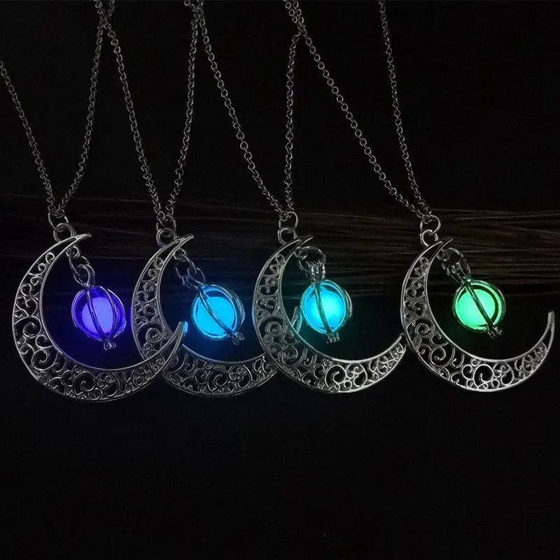 Fashion Moon Natürlicher Leuchtender Stein Heilende Halskette Damen Geschenk Anhänger Luminous Halskette Schmuck - EX-STOCK Canada