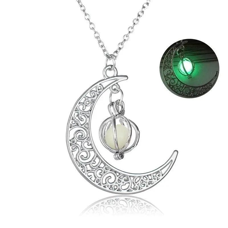 Fashion Moon Natürlicher Leuchtender Stein Heilende Halskette Damen Geschenk Anhänger Luminous Halskette Schmuck - EX-STOCK Canada