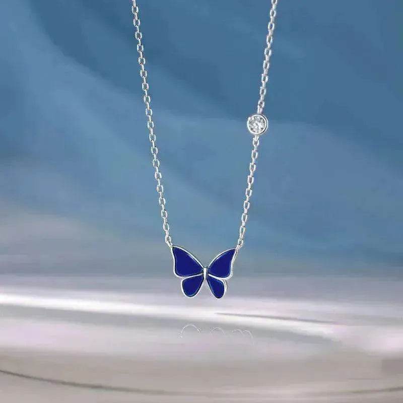 Fashion Novelty S925 Sliver Color-changing Butterfly Necklace - EX-STOCK Canada