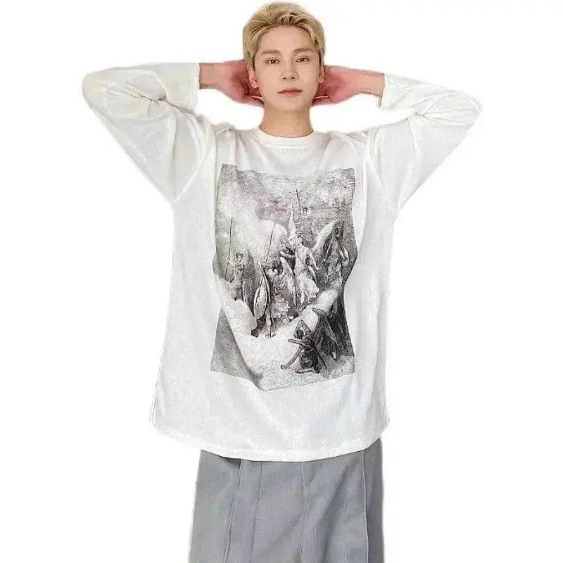 Mode Malerei Druck Langarmshirt Top. EX-STOCK Canada