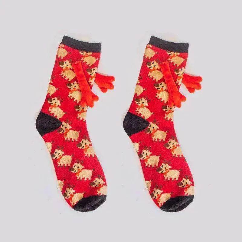 Fashion Simple Magnetic Christmas Socks For Men And Women - EX-STOCK Canada
