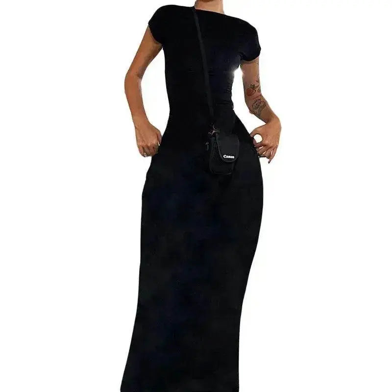 Fashion Slim-Fit Dress with High Waist, Hollow Detail, and Backless Design - EX-STOCK Canada