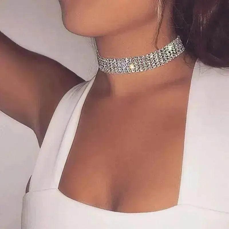 Collana Choker da Donna alla Moda con Cristalli e Strass Gioielli per Matrimonio Choker Collane da Donna - EX-STOCK Canada