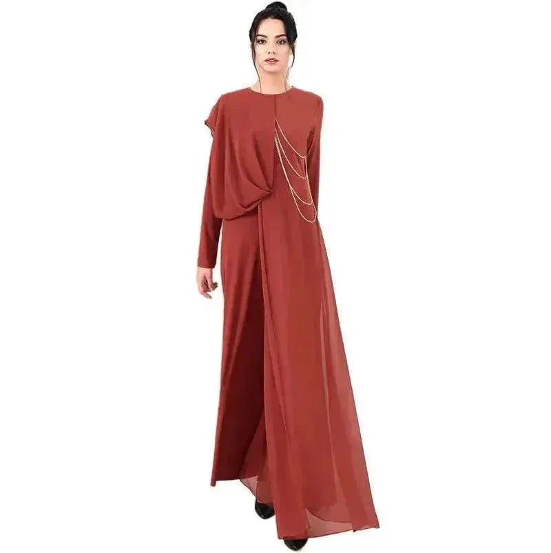 Tuta semplice a tinta unita alla moda per donne arabe - EX-STOCK Canada