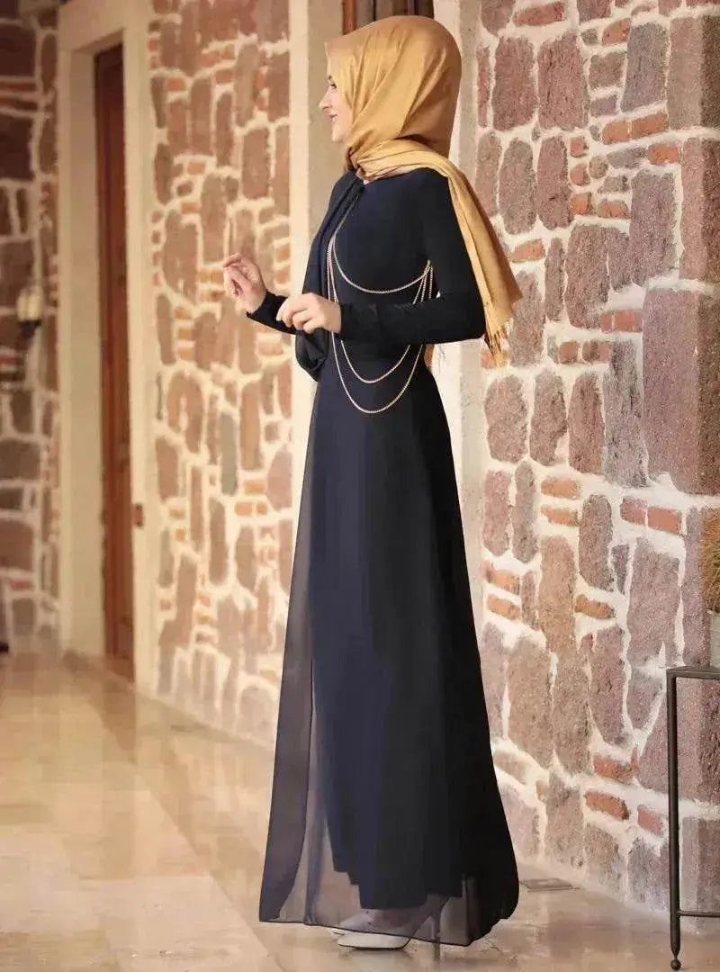 Fashionable Arab Women's Pure Color Simple Jumpsuit - EX-STOCK Canada