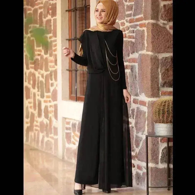 Tuta semplice a tinta unita alla moda per donne arabe - EX-STOCK Canada