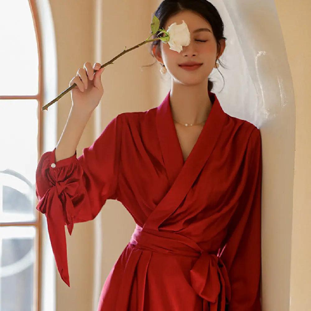 Fashionable Breathable Ice Silk Pajamas For Women - EX-STOCK Canada