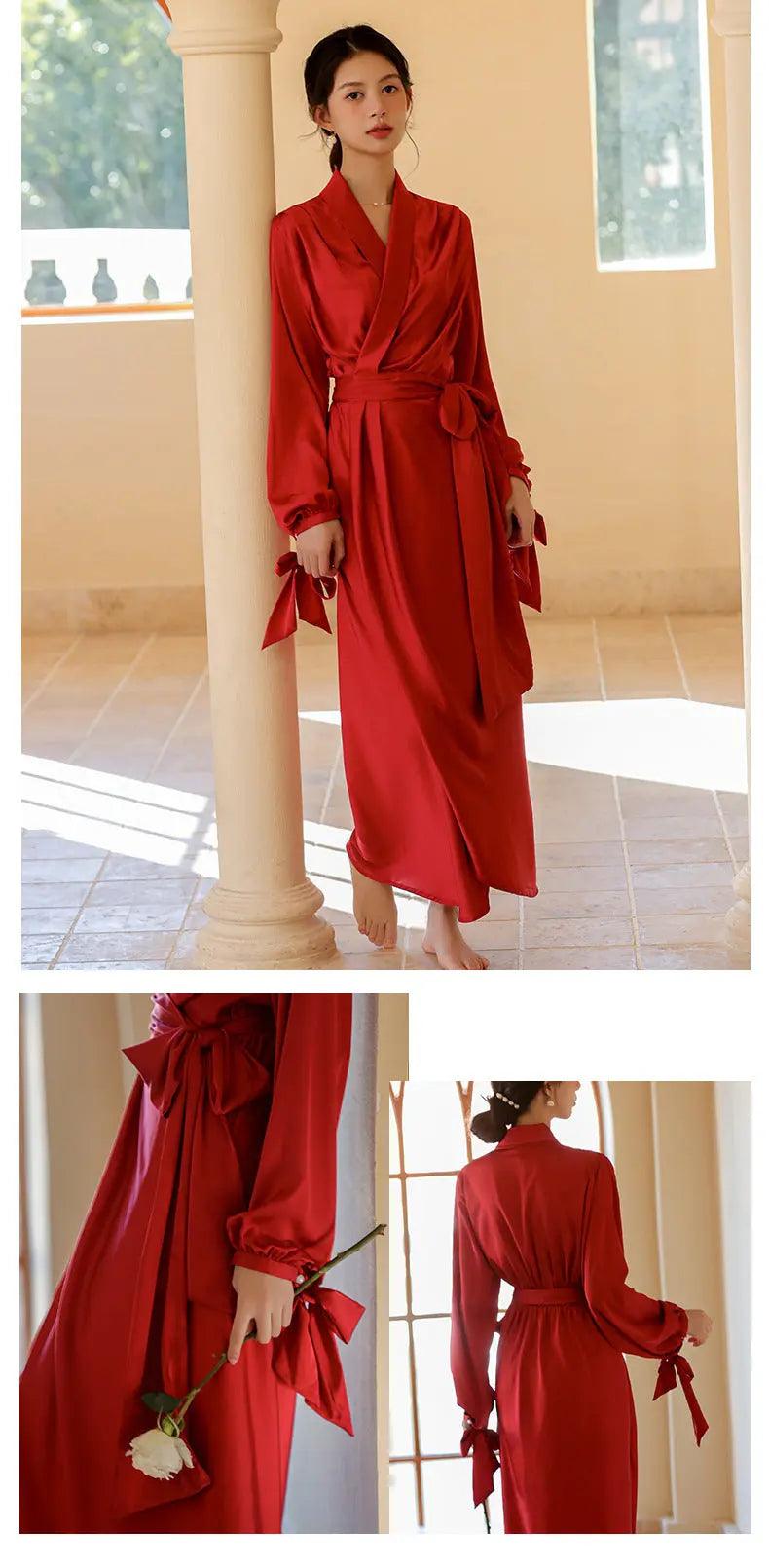 Fashionable Breathable Ice Silk Pajamas For Women - EX-STOCK Canada