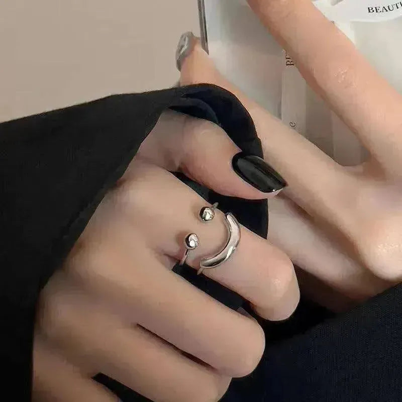 Modischer Schmuck Einstellbarer Ring mit offenem Ende Smiley Niedliches Glückliches Gesicht Ring - EX-STOCK CANADA