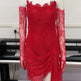 Fashionable Oversleeve Tube Top Lace Fashion Party Dinner Dress EX-STOCK Canada