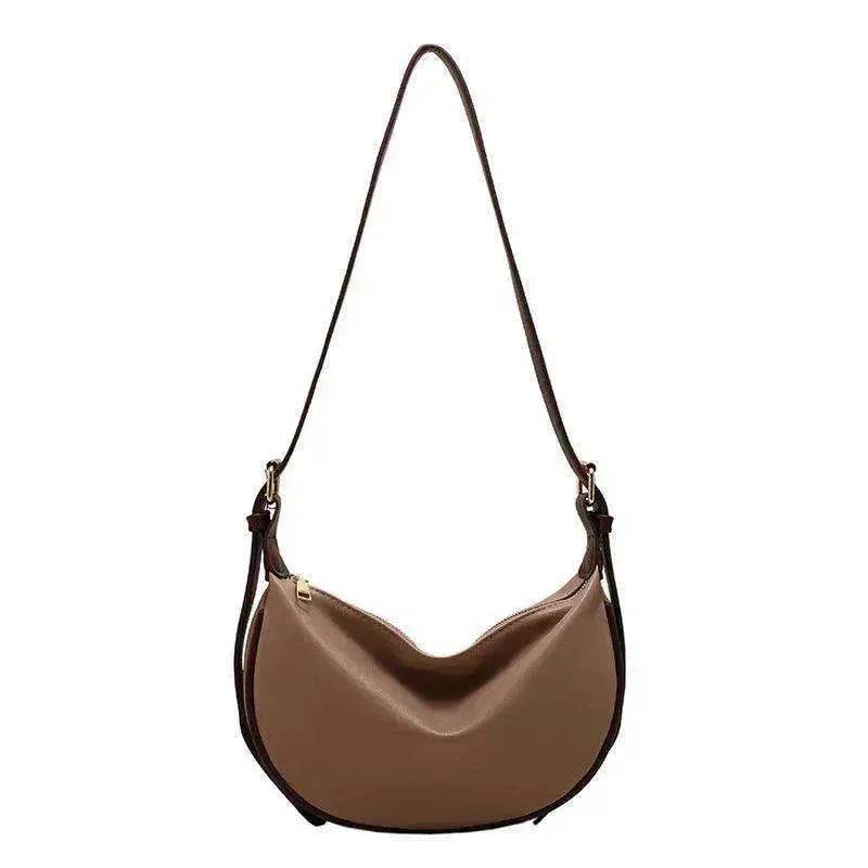 Female's Fashionable Moon Shape Underarm Solid Color Small Shoulder Bag - EX-STOCK Canada