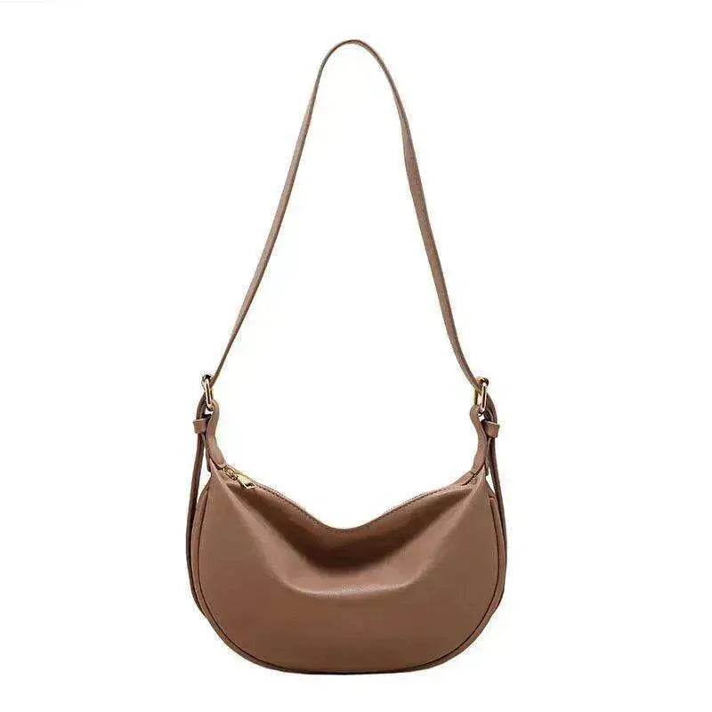Female's Fashionable Moon Shape Underarm Solid Color Small Shoulder Bag - EX-STOCK Canada