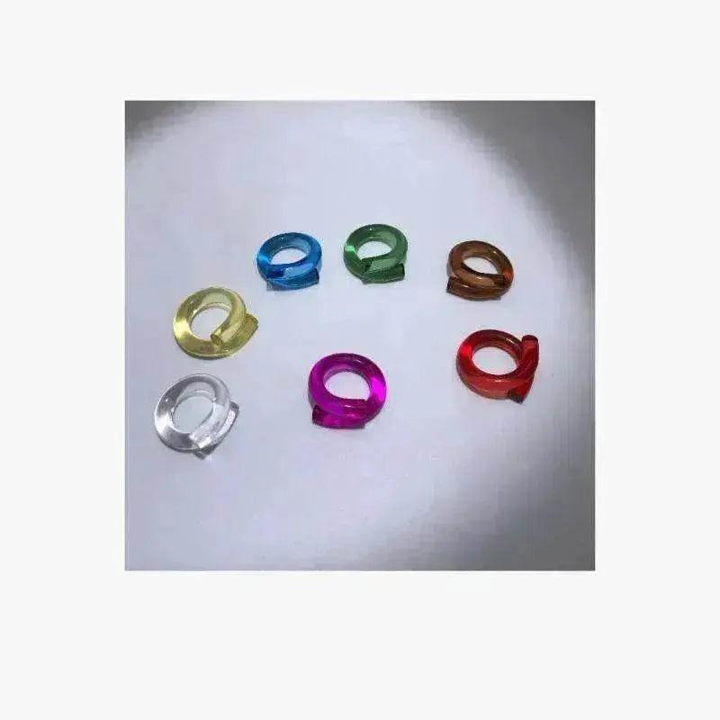 Female's High Transparent Acrylic Cross Ring - EX-STOCK Canada