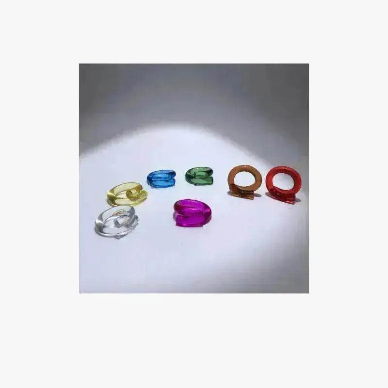 Female's High Transparent Acrylic Cross Ring - EX-STOCK Canada