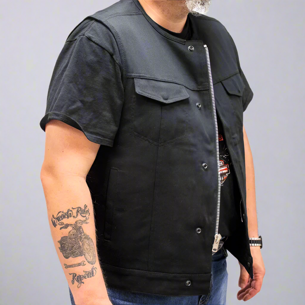 First MFG Co. Men's Motorcycle Twill Vest EX-STOCK Canada