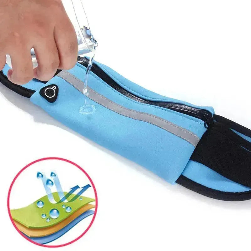 Riñonera de Fitness con Bolsillo, Cinturón Delgado para Correr y Trotar, Bolsa Fanny para Senderismo, Ciclismo, Entrenamiento Deportivo y Gimnasio - EX-STOCK CANADA