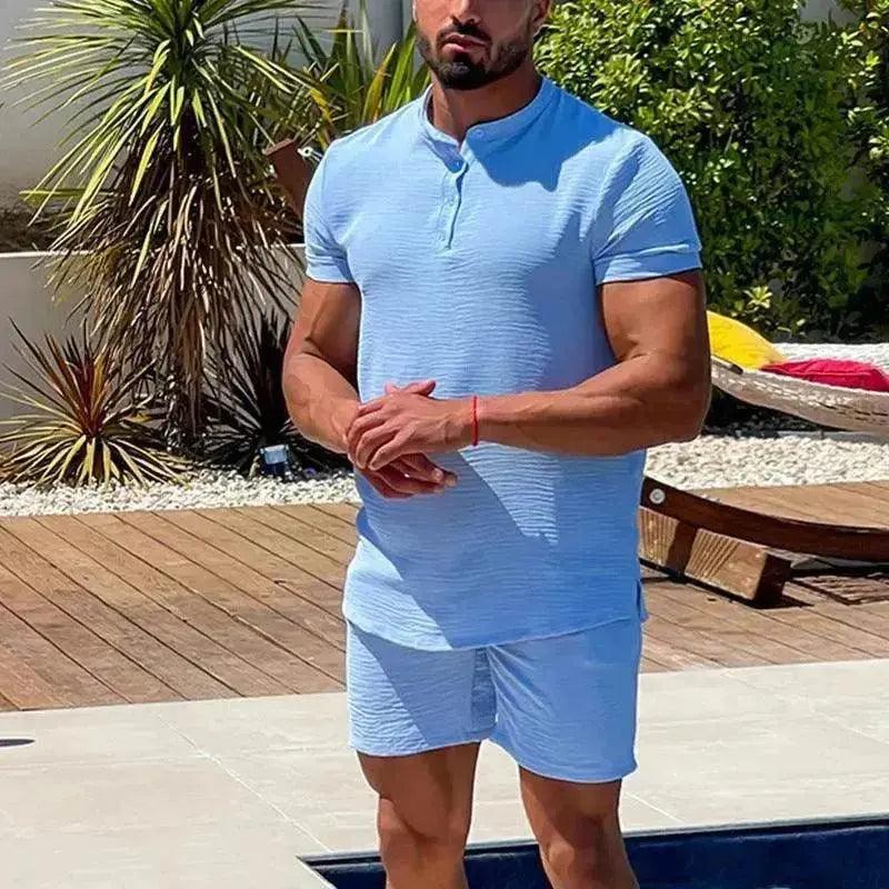 Commercio Estero Uomo Completo a Due Pezzi con Pantaloncini e Maniche Corte - Vendita all'Ingrosso EX-STOCK Canada