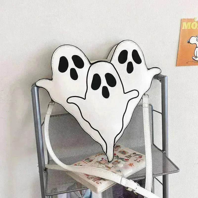 Funny 3D Ghost Cartoon Shoulder Bag: Cute Halloween Crossbody - EX-STOCK Canada