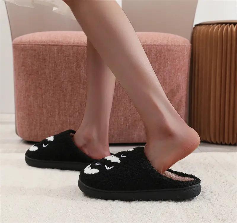 Divertenti Pantofole a Pipistrello Halloween Zucca Scarpe Piatti da Casa Indoor per Donne e Uomini Morbide in Pile Accoglienti Horror Moda Regali di Halloween - EX-STOCK Canada