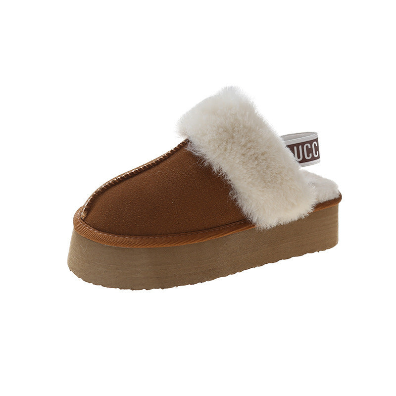 Fur Integrated Platform Snow Boots Toe Cap Non-slip EX-STOCK Canada