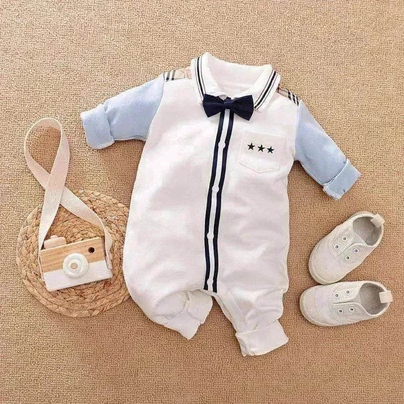 Gentleman's Baby Clothes, Long-sleeved Baby Clothes, Gentleman's Romper - EX-STOCK Canada