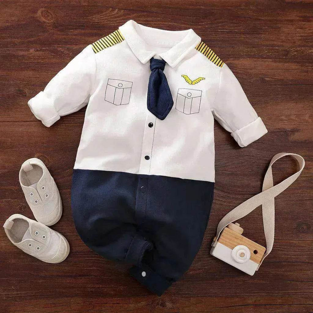 Gentleman's Baby Clothes, Long-sleeved Baby Clothes, Gentleman's Romper - EX-STOCK Canada