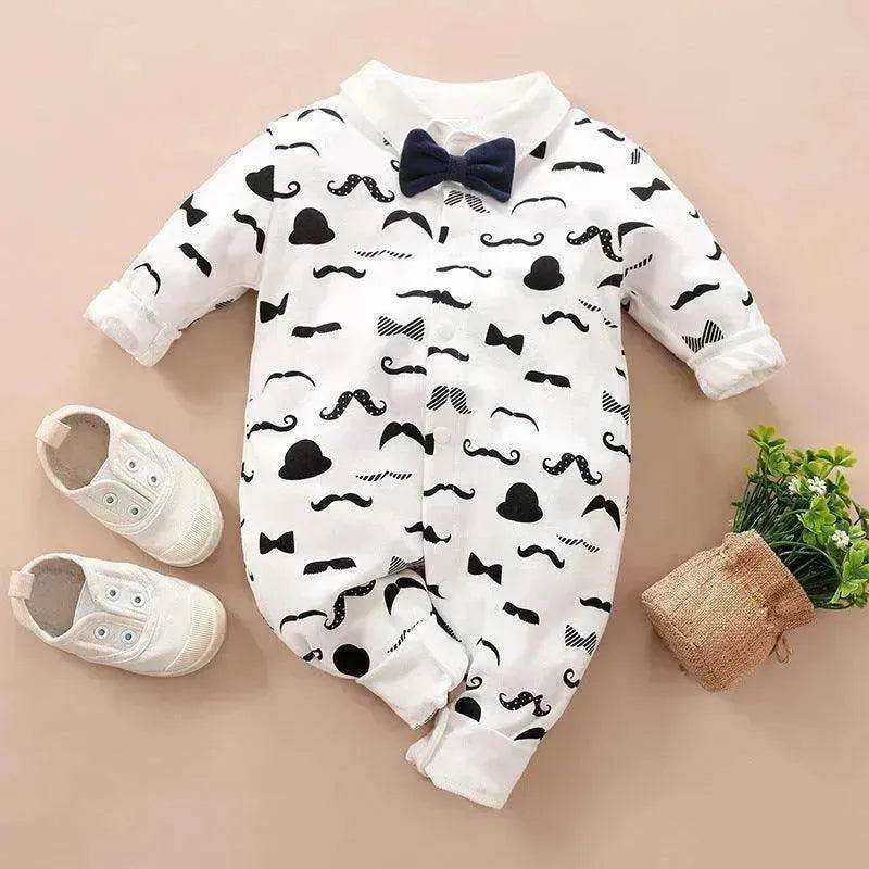 Gentleman's Baby Clothes, Long-sleeved Baby Clothes, Gentleman's Romper - EX-STOCK Canada