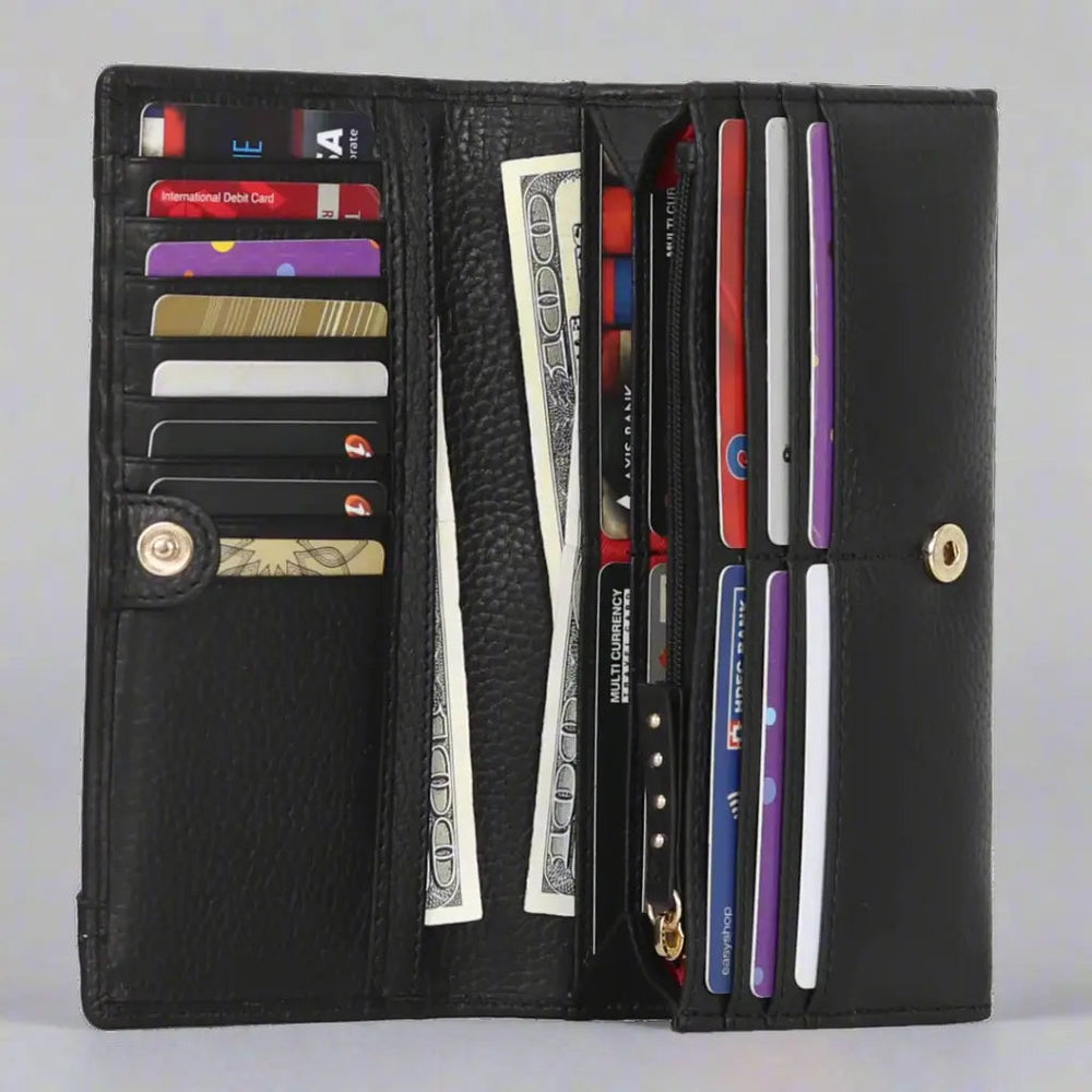 Genuine Leather Wallet with Studded Accent EX-STOCK Canada