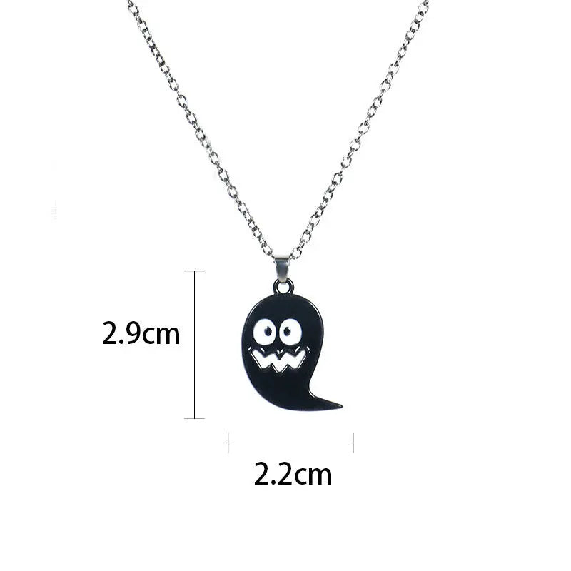 Ghost Festival Ghost Skull Bat Pumpkin Head Pendant Necklace - EX-STOCK Canada