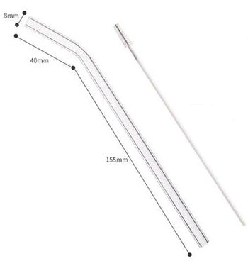 Glass Straws, Pearl Milk Tea Coarse Drinking Straws, Non-disposable Transparent Water Cups, Long Straws EX-STOCK Canada