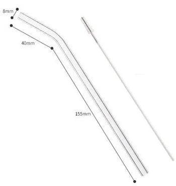 Glass Straws, Pearl Milk Tea Coarse Drinking Straws, Non-disposable Transparent Water Cups, Long Straws EX-STOCK Canada