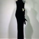 Gloves Hollow-out Low Cut Velvet Tube Top Dress Dinner Party EX-STOCK Canada