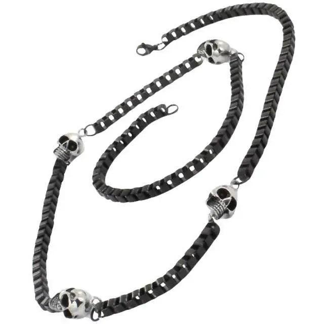 Collana con Catena e Teschio per Biker GoSteelEX-STOCK Canada