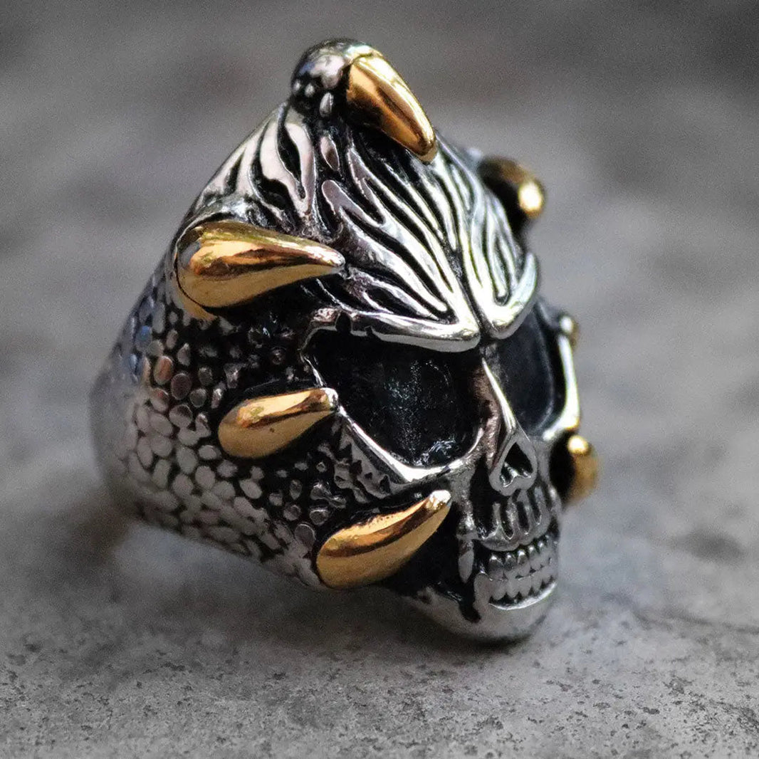 GoSteel Herren Ring mit Drachenkrallen und TotenkopfEX-STOCK Canada