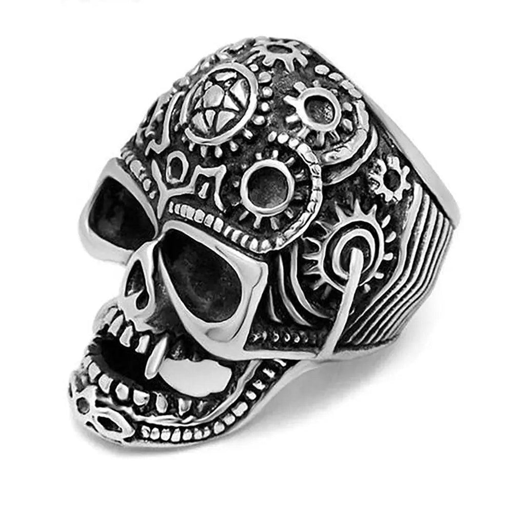 Bague Crâne Gearhead pour Hommes GoSteelEX-STOCK Canada