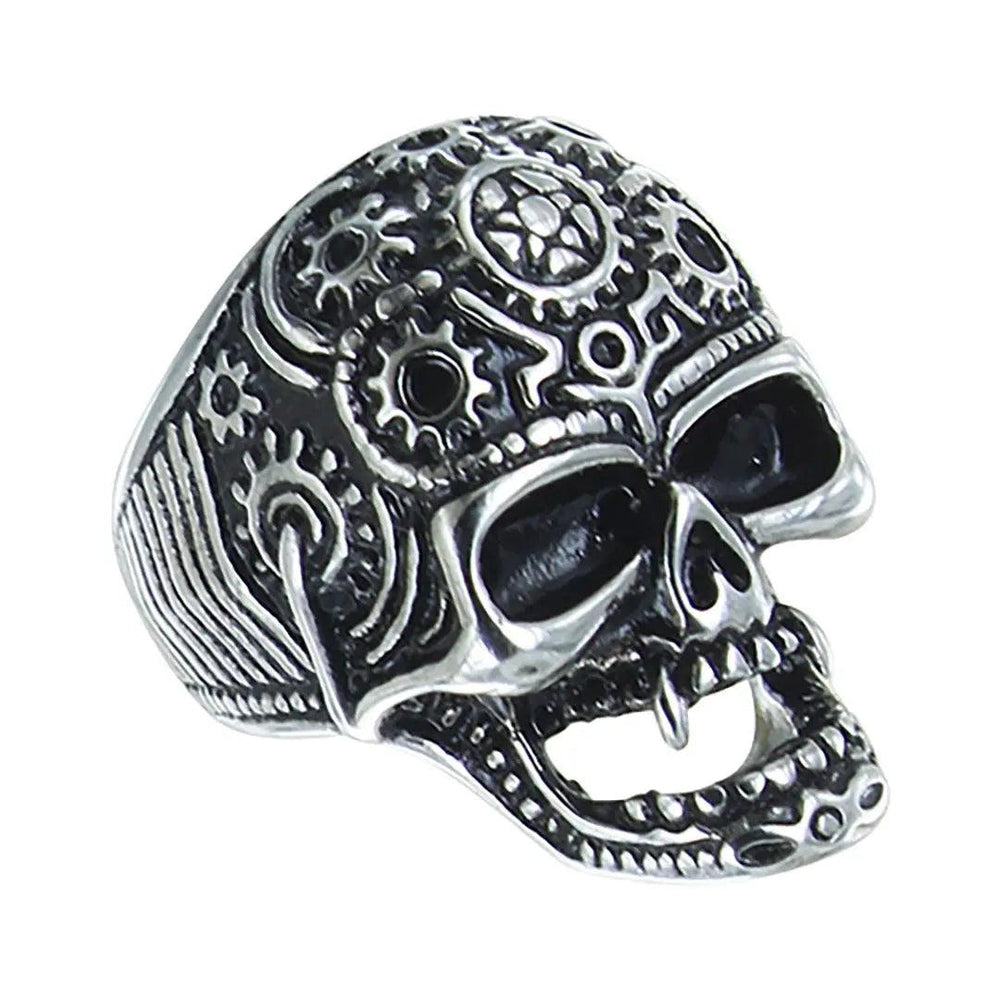 Bague Crâne Gearhead pour Hommes GoSteelEX-STOCK Canada