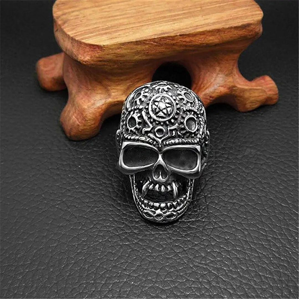 Bague Crâne Gearhead pour Hommes GoSteelEX-STOCK Canada
