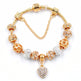 Gold Snake Chain Crystal Heart Bracelet EX-STOCK Canada