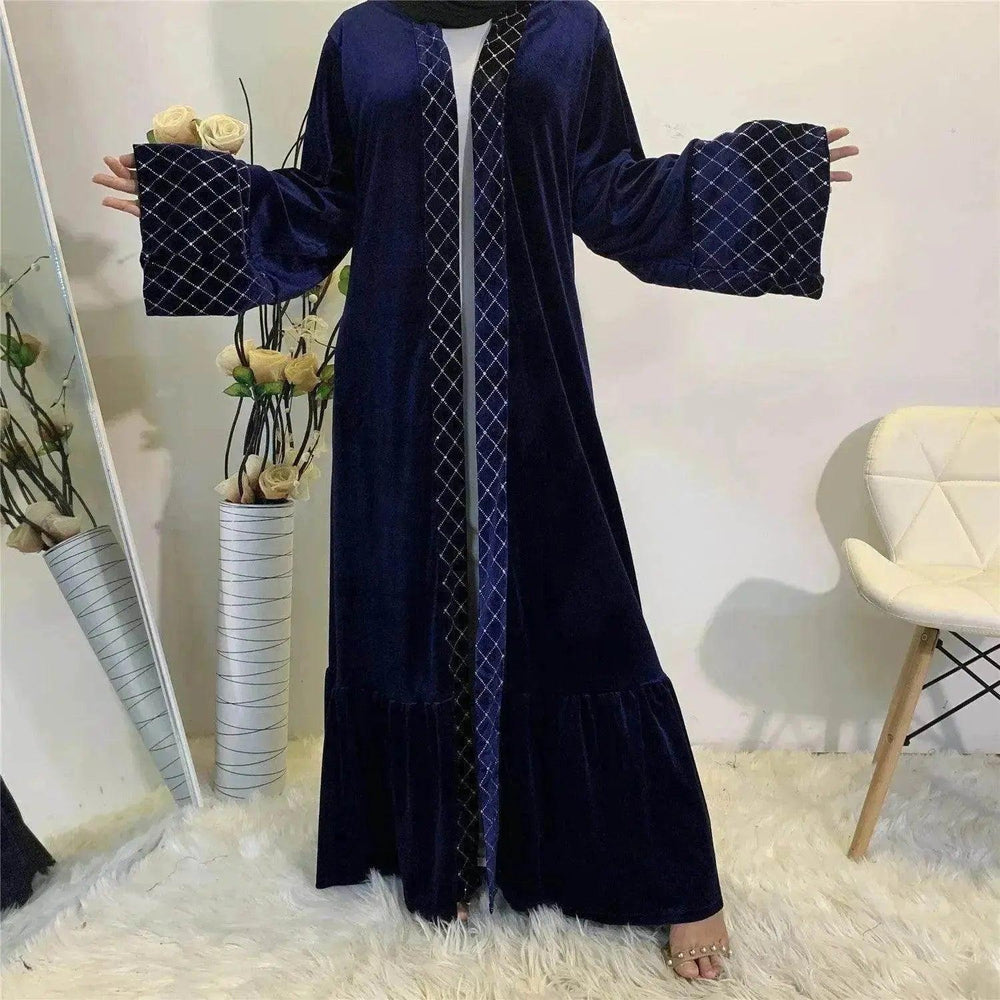 Goldener Samt Vergoldeter Arabischer Cardigan-Morgenmantel - EX-STOCK Canada