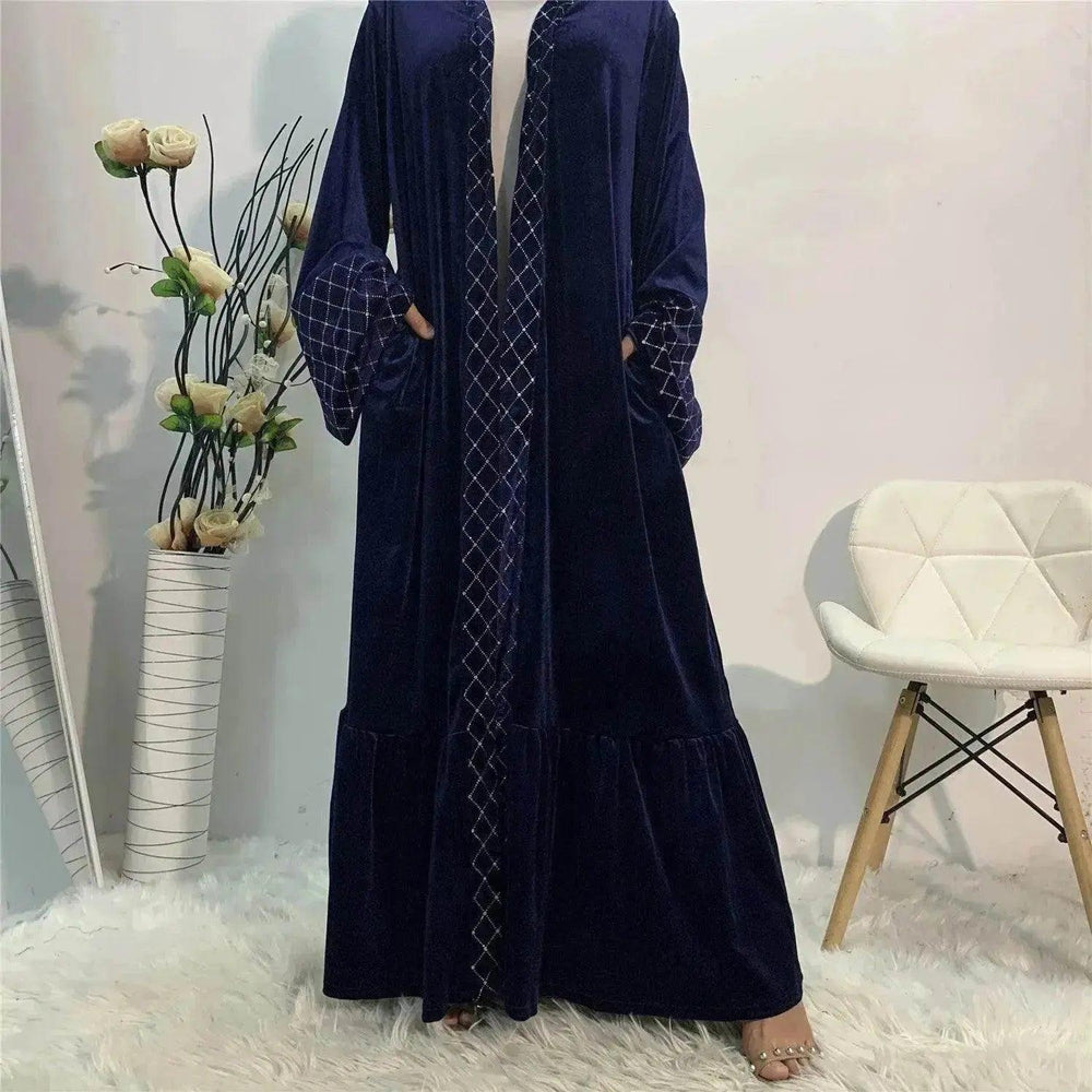 Goldener Samt Vergoldeter Arabischer Cardigan-Morgenmantel - EX-STOCK Canada