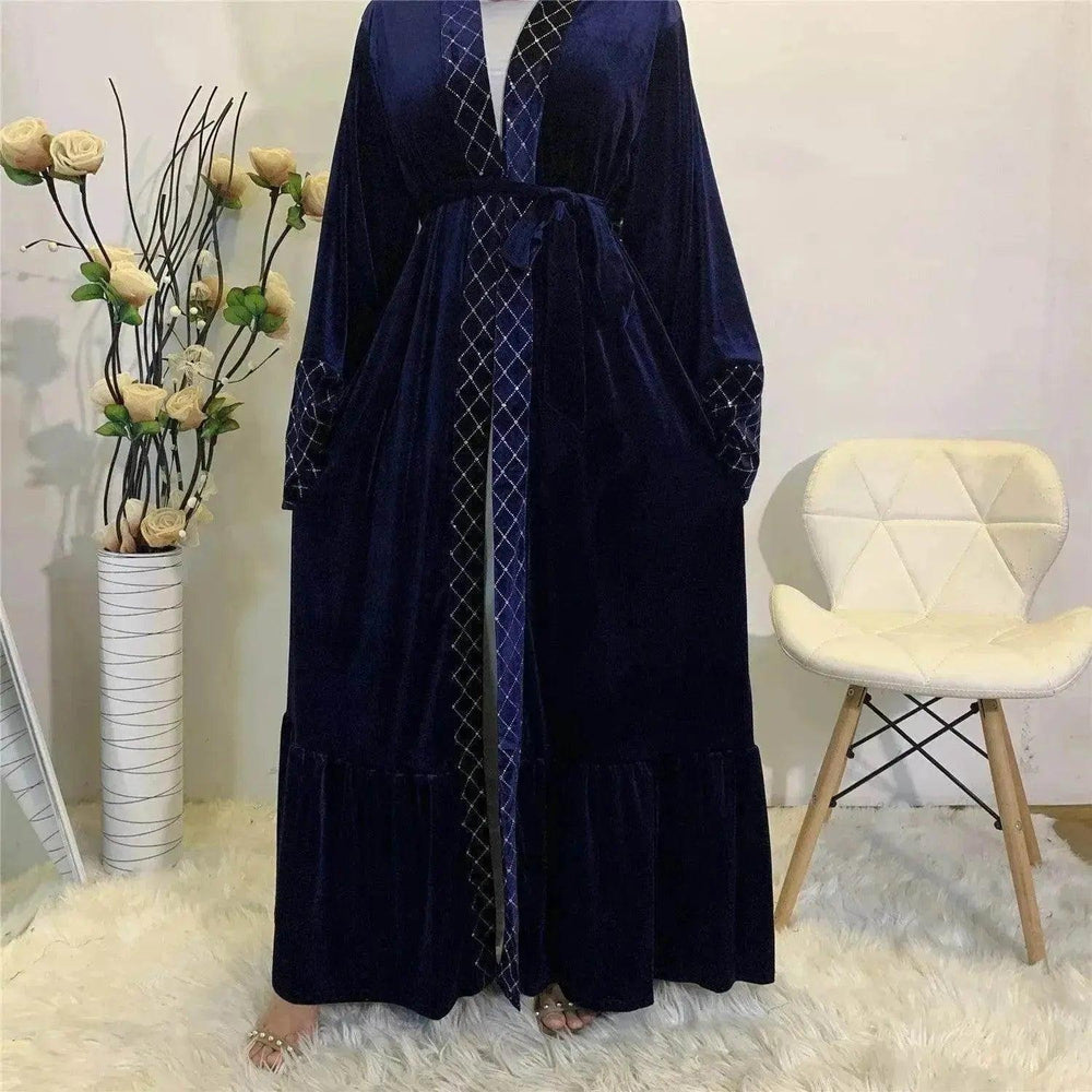 Goldener Samt Vergoldeter Arabischer Cardigan-Morgenmantel - EX-STOCK Canada