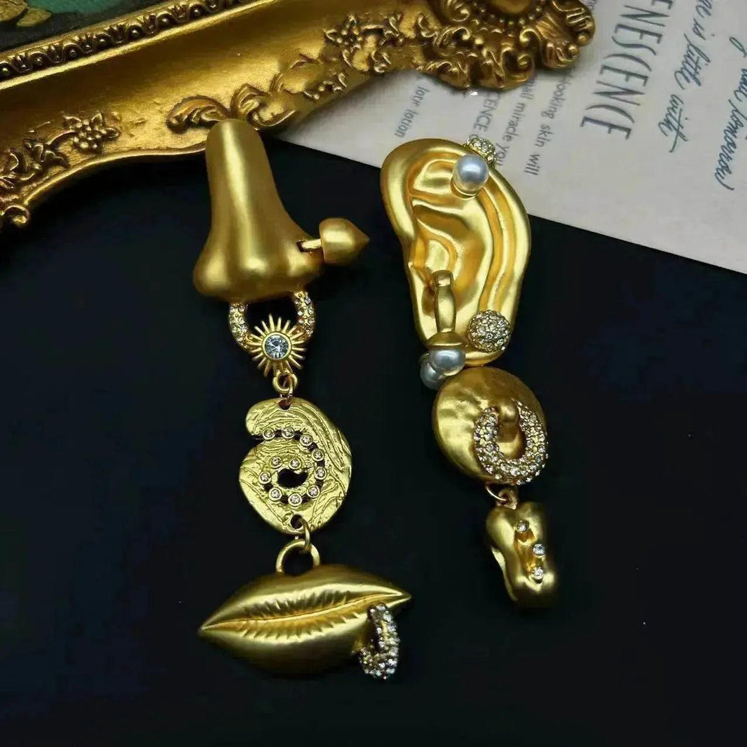 Pendientes de expresión de nariz, boca y oído elegantes y a la moda - EX-STOCK Canada