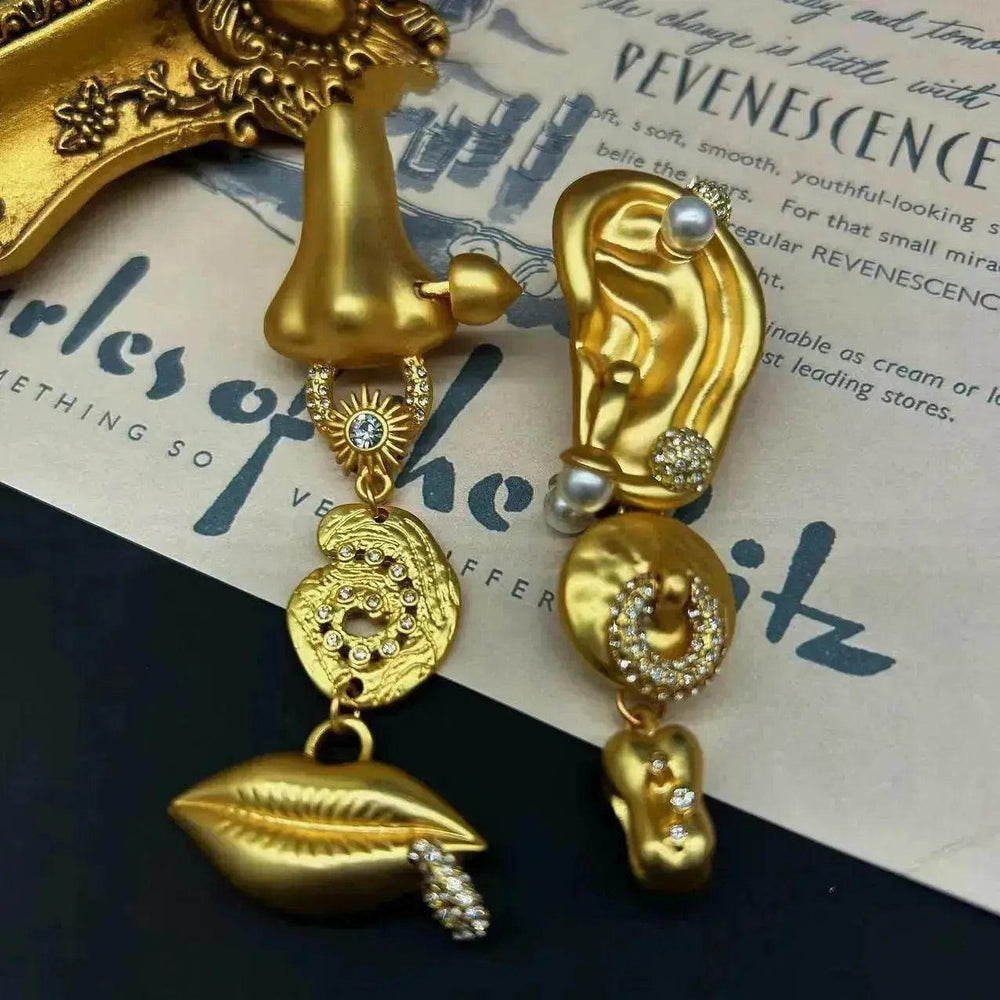 Boucles d'oreilles expressives pour nez, bouche et oreilles, élégantes et à la mode - EX-STOCK Canada